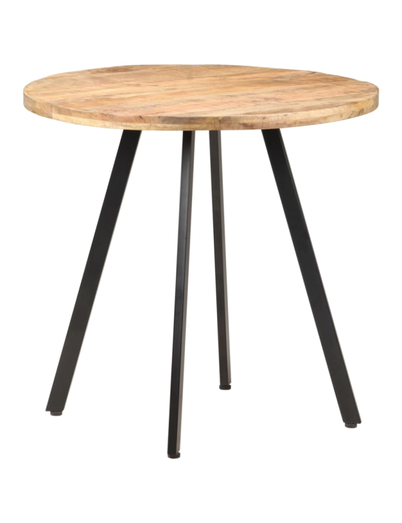 imagem de vidaXL Mesa de jantar 80 cm madeira de mangueira áspera6