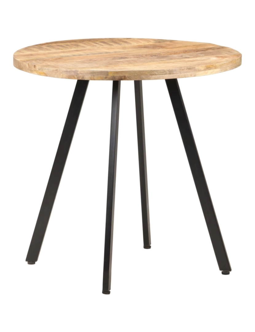 imagem de vidaXL Mesa de jantar 80 cm madeira de mangueira áspera9