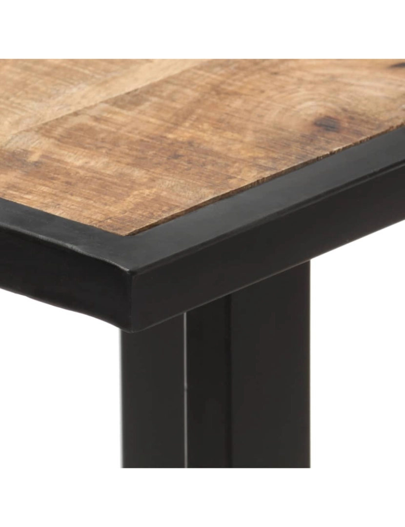 imagem de vidaXL Mesa de jantar 120 cm madeira de mangueira áspera6