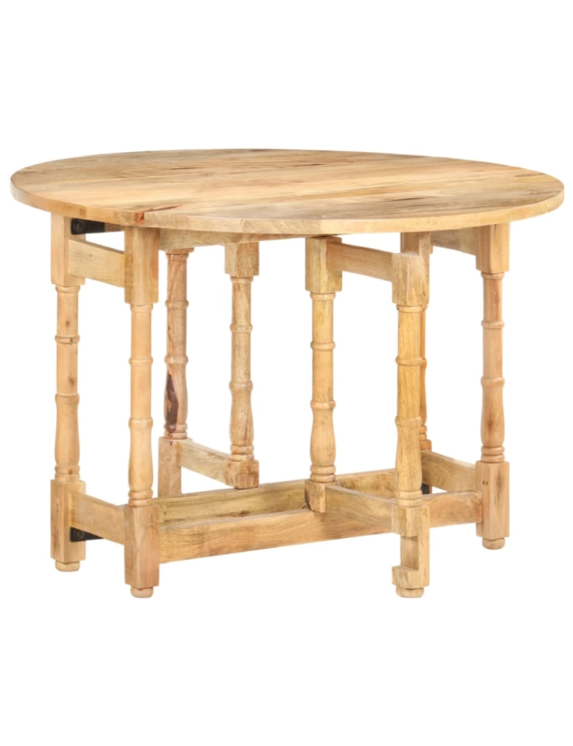 Vidaxl - vidaXL Mesa de jantar redonda 110x76 cm madeira de mangueira maciça