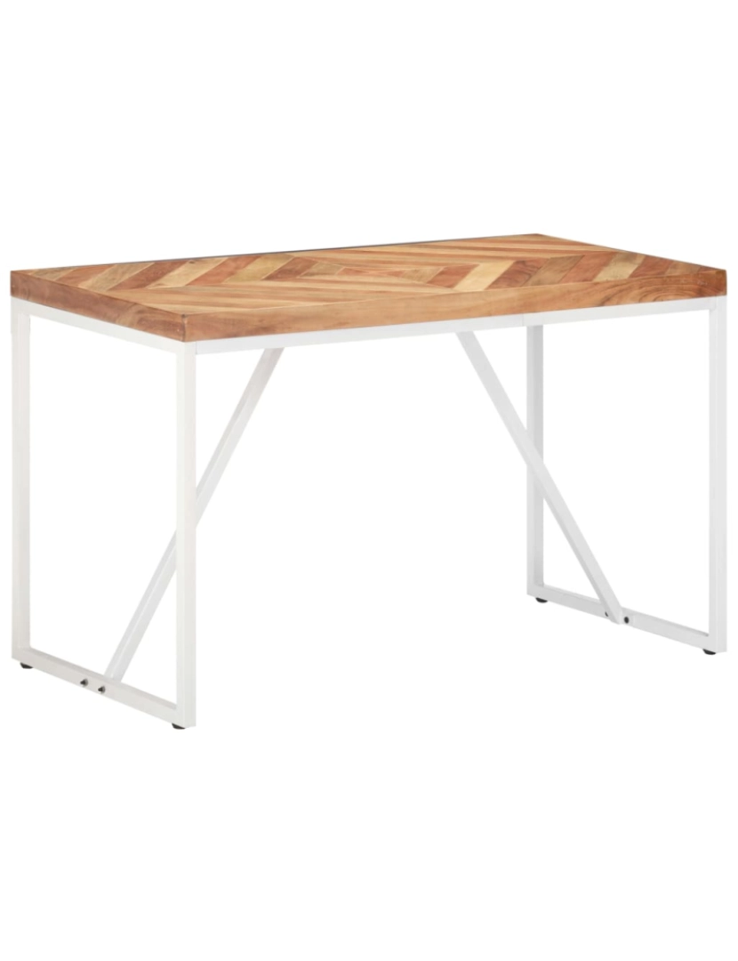 imagem de vidaXL Mesa de jantar 120x60x76 cm madeira acácia maciça e mangueira11