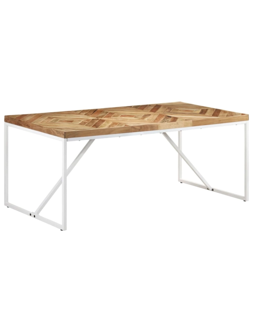 imagem de vidaXL Mesa de jantar 180x90x76 cm madeira acácia maciça e mangueira1