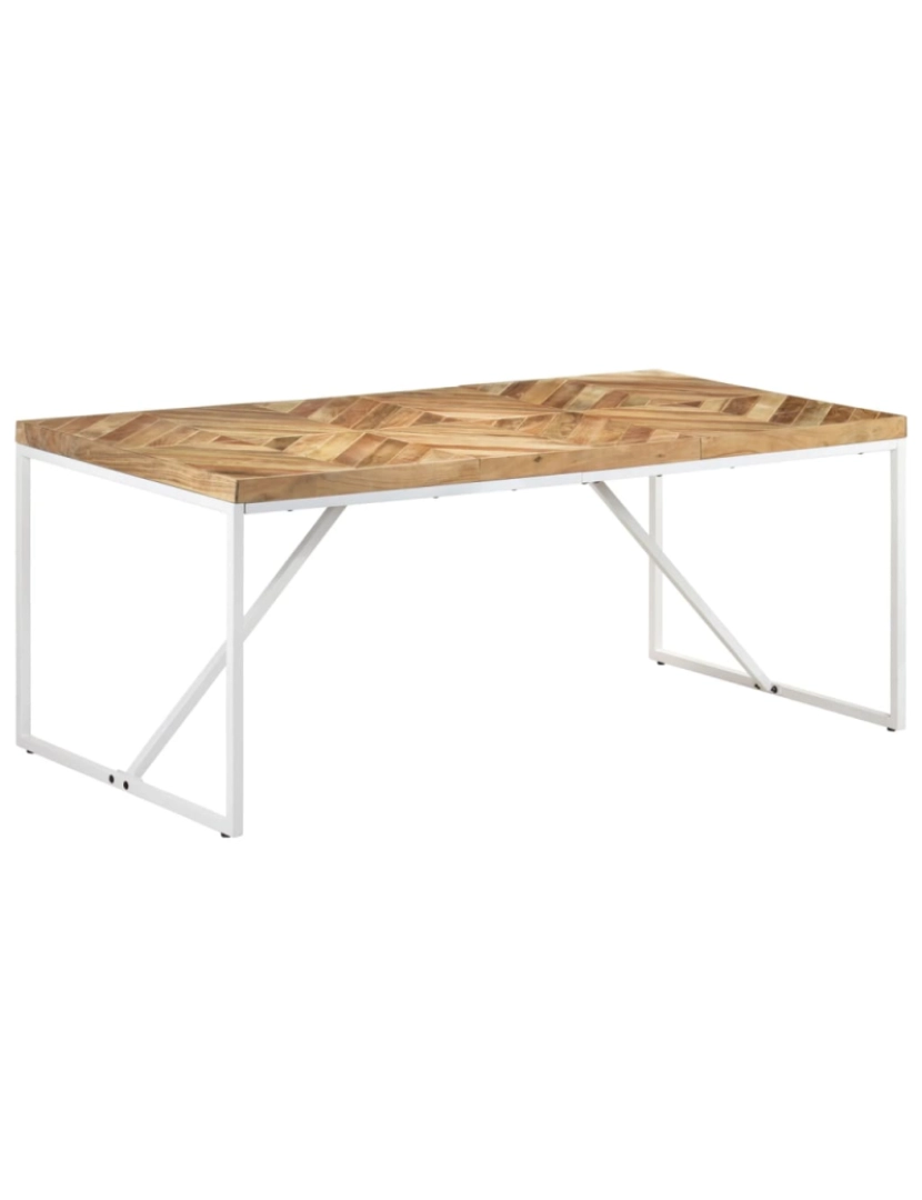 imagem de vidaXL Mesa de jantar 180x90x76 cm madeira acácia maciça e mangueira10