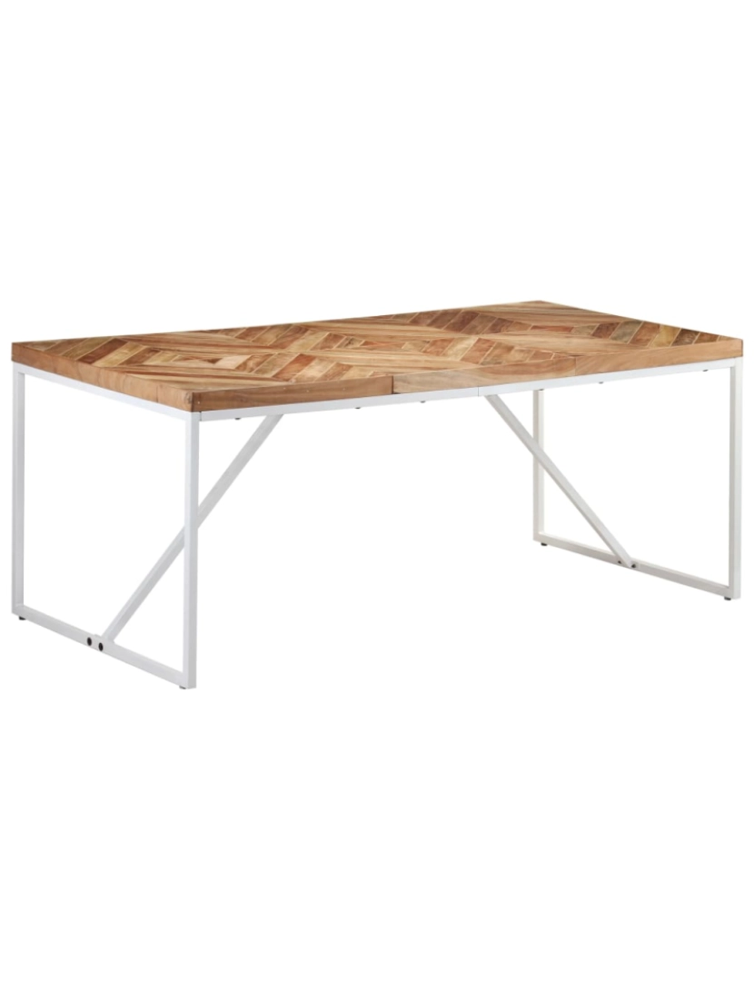 imagem de vidaXL Mesa de jantar 180x90x76 cm madeira acácia maciça e mangueira11