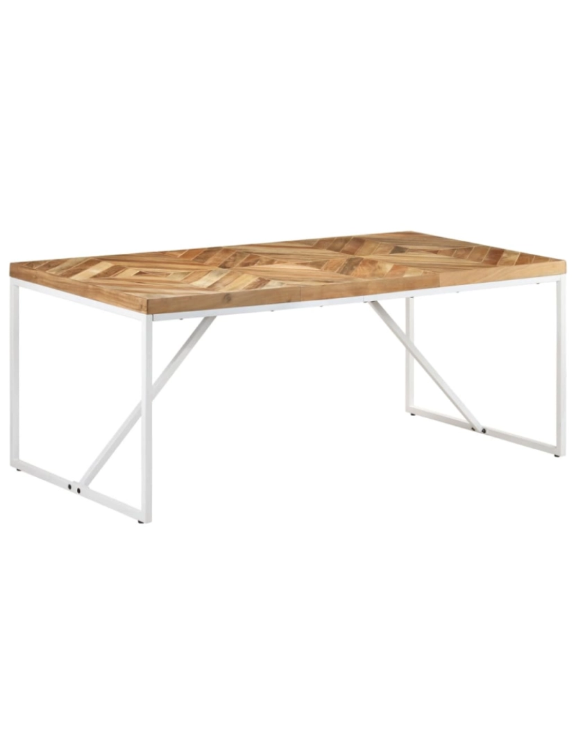 imagem de vidaXL Mesa de jantar 180x90x76 cm madeira acácia maciça e mangueira9