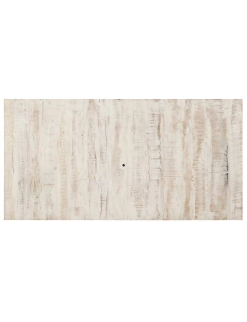 imagem de vidaXL Mesa de jantar 180x90x76 cm madeira de mangueira maciça branco5