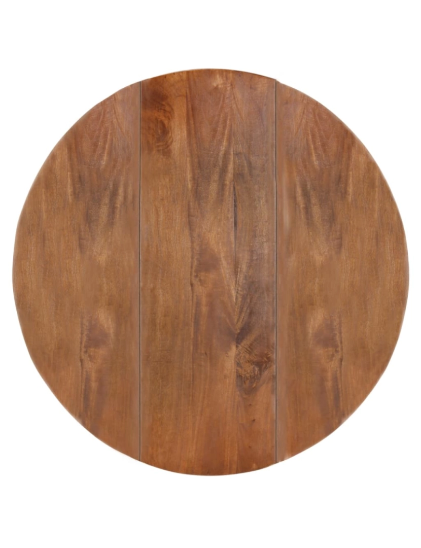 imagem de vidaXL Mesa de jantar redonda 110x76 cm madeira de mangueira maciça6
