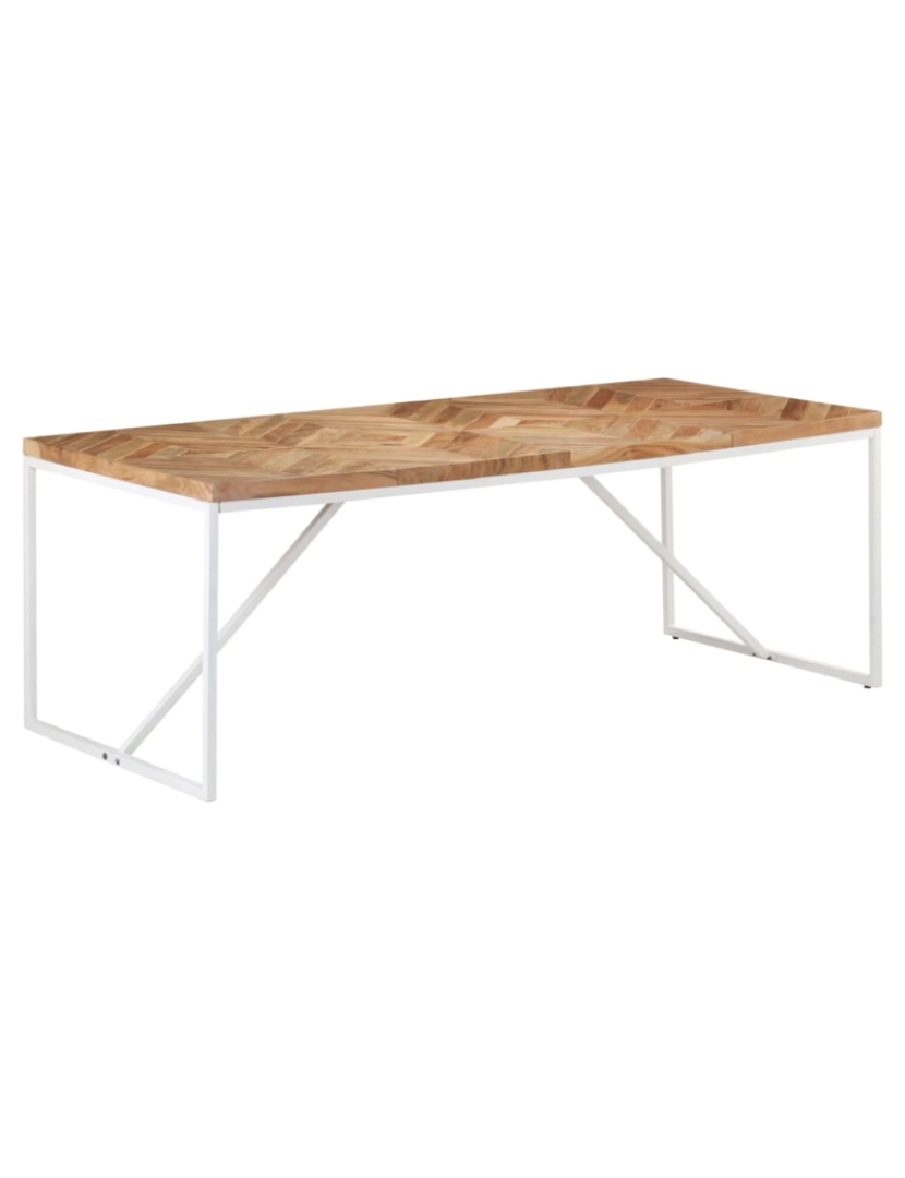 imagem de vidaXL Mesa de jantar 200x90x76 cm madeira acácia maciça e mangueira10