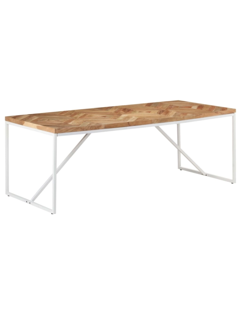 imagem de vidaXL Mesa de jantar 200x90x76 cm madeira acácia maciça e mangueira11