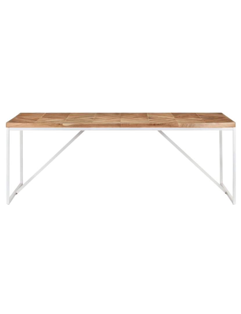 imagem de vidaXL Mesa de jantar 200x90x76 cm madeira acácia maciça e mangueira3