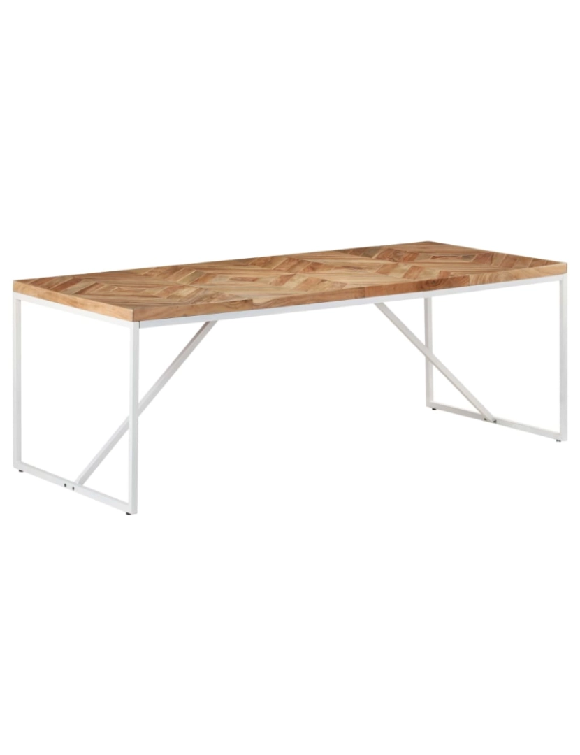 imagem de vidaXL Mesa de jantar 200x90x76 cm madeira acácia maciça e mangueira9