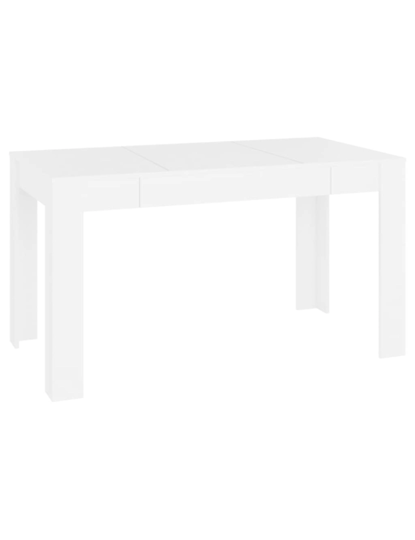 imagem de vidaXL Mesa de jantar 140x74,5x76 cm derivados madeira branco1