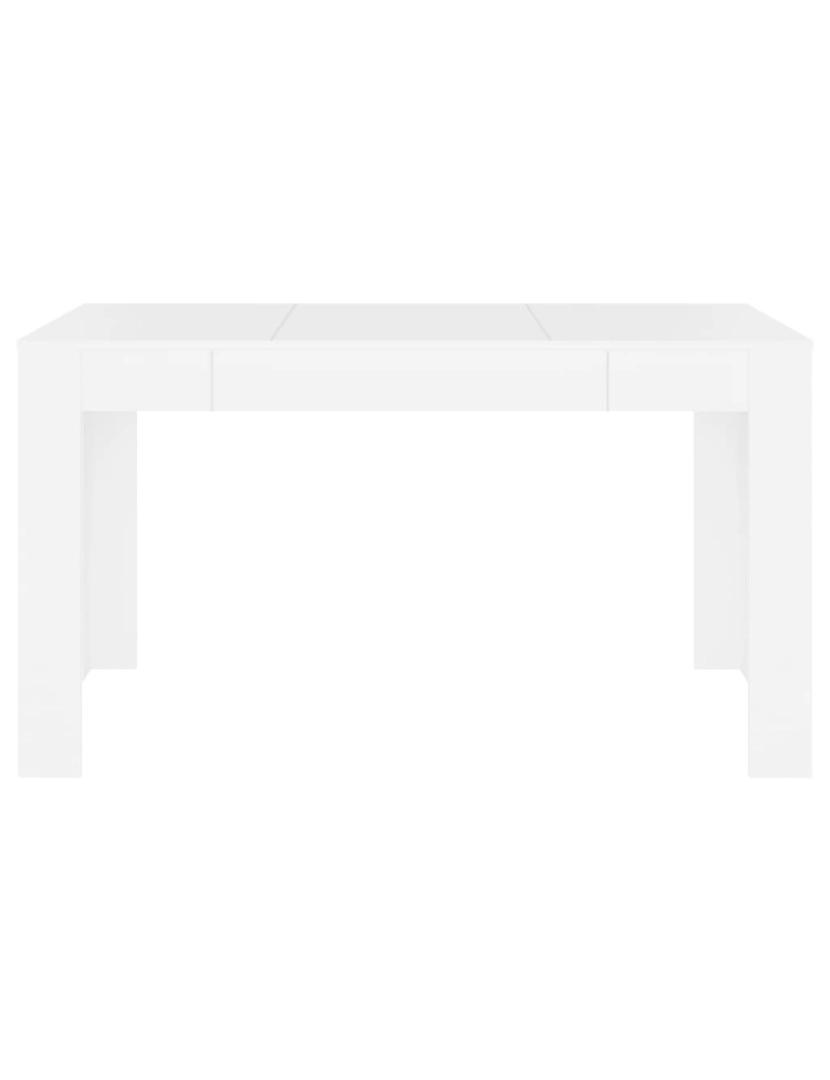 imagem de vidaXL Mesa de jantar 140x74,5x76 cm derivados madeira branco4