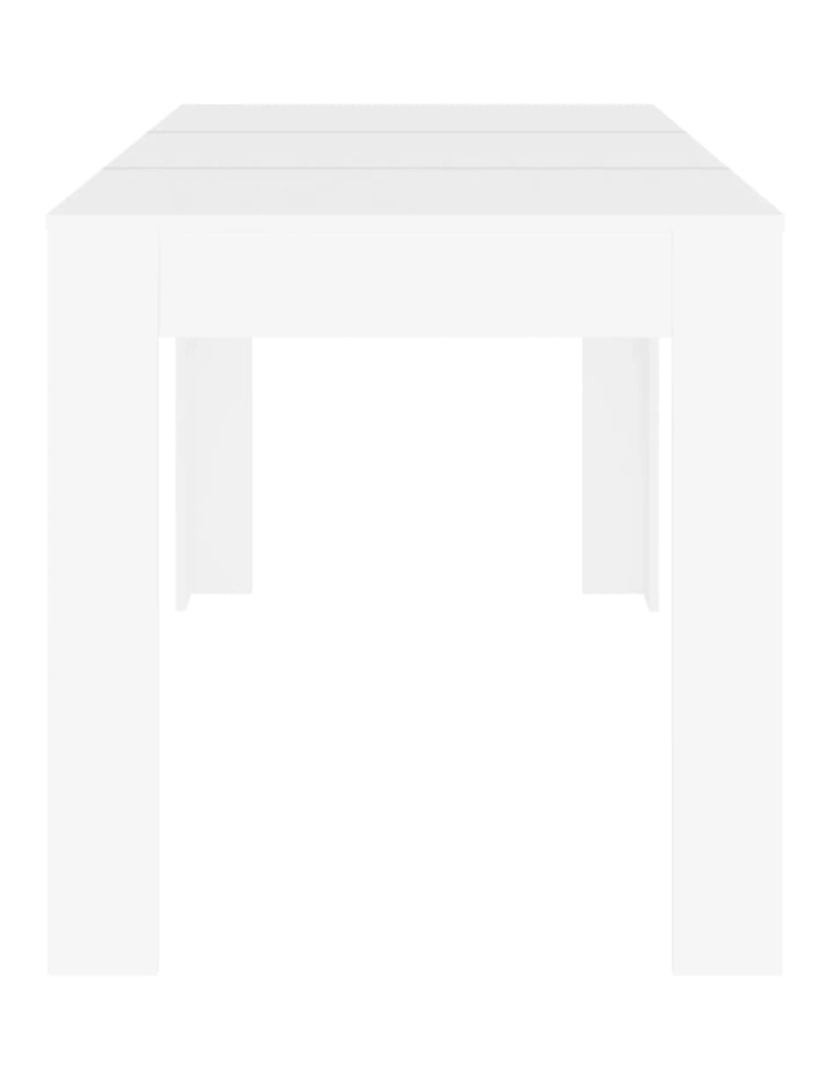 imagem de vidaXL Mesa de jantar 140x74,5x76 cm derivados madeira branco5