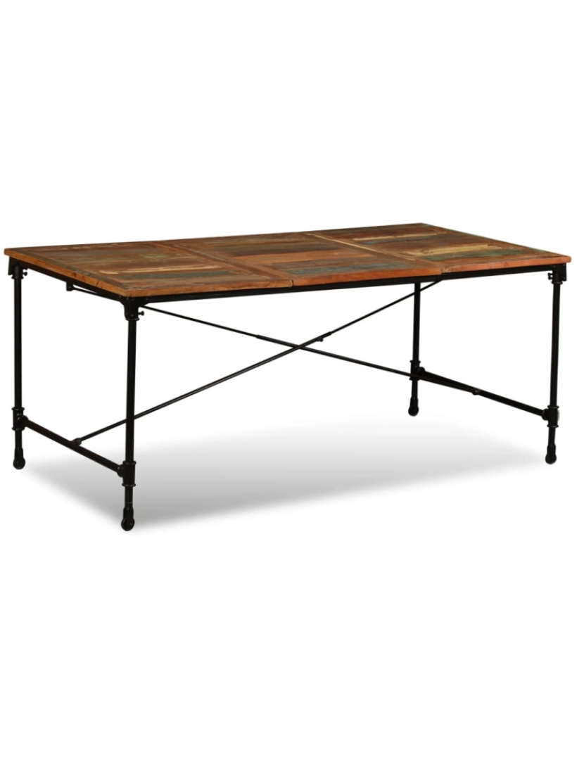 imagem de vidaXL Mesa de jantar madeira reciclada maciça 180 cm1