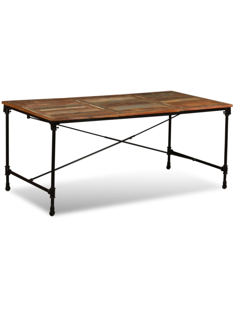 imagem de vidaXL Mesa de jantar madeira reciclada maciça 180 cm4