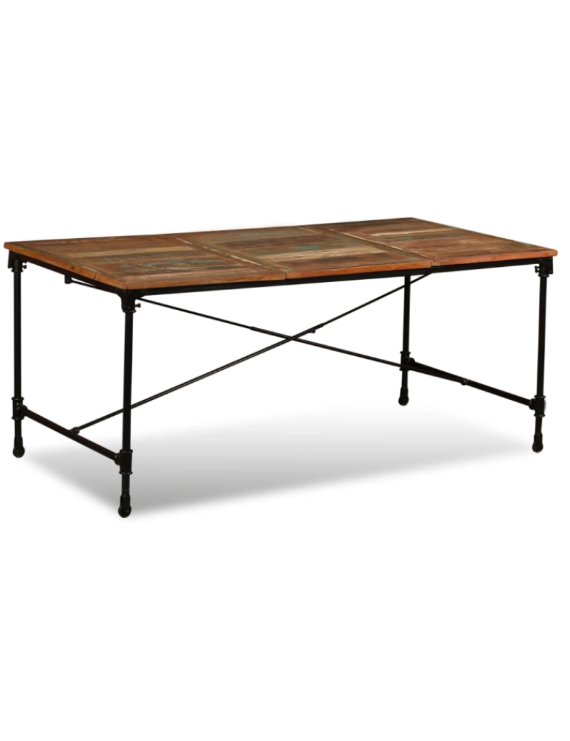 imagem de vidaXL Mesa de jantar madeira reciclada maciça 180 cm5