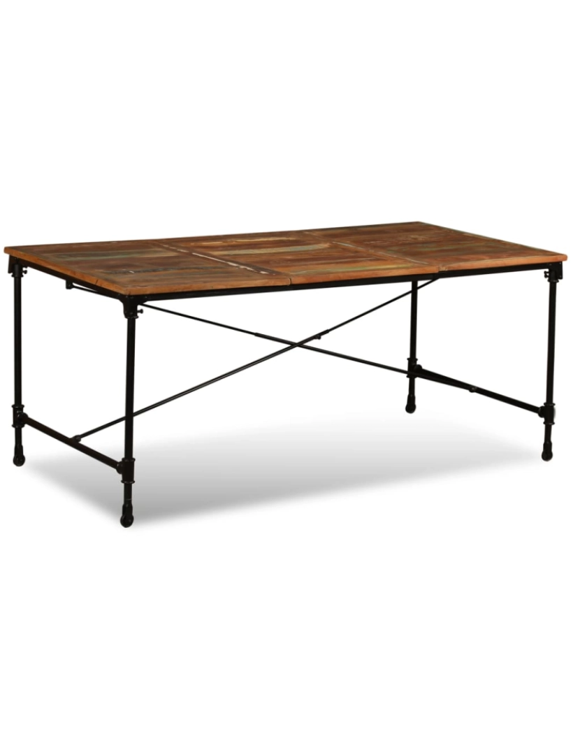 imagem de vidaXL Mesa de jantar madeira reciclada maciça 180 cm7