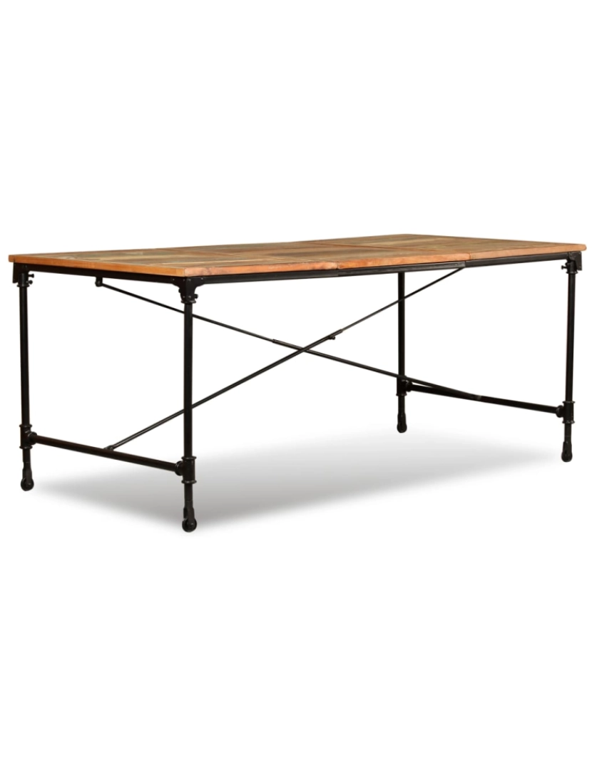 imagem de vidaXL Mesa de jantar madeira reciclada maciça 180 cm8