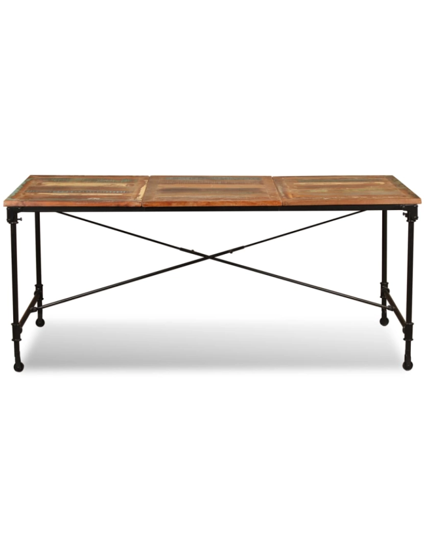 imagem de vidaXL Mesa de jantar madeira reciclada maciça 180 cm9