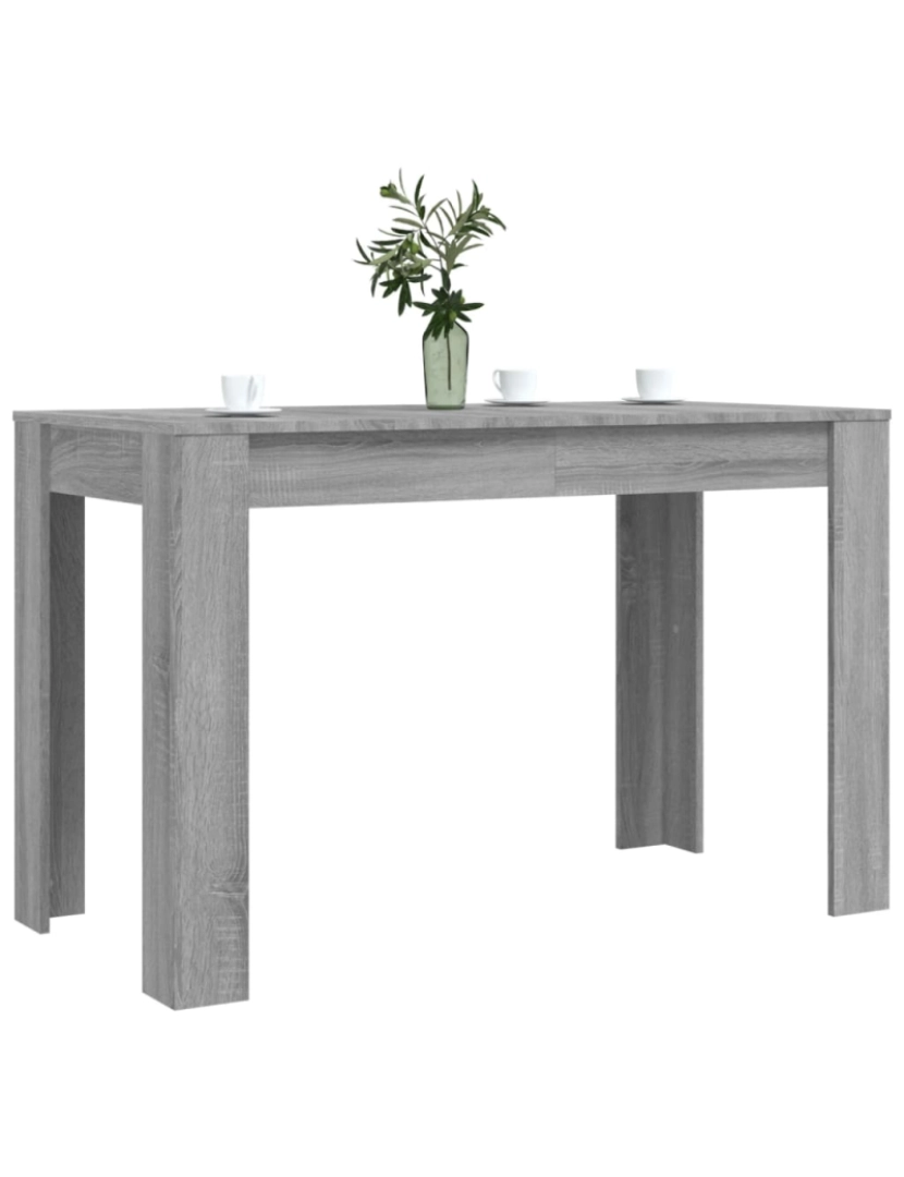 imagem de vidaXL Mesa de jantar 120x60x76 cm derivados de madeira cinza sonoma4