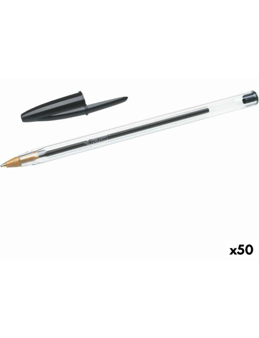 Bic - Caneta Bic Cristal Original Preto 0,32 mm (50 Unidades)