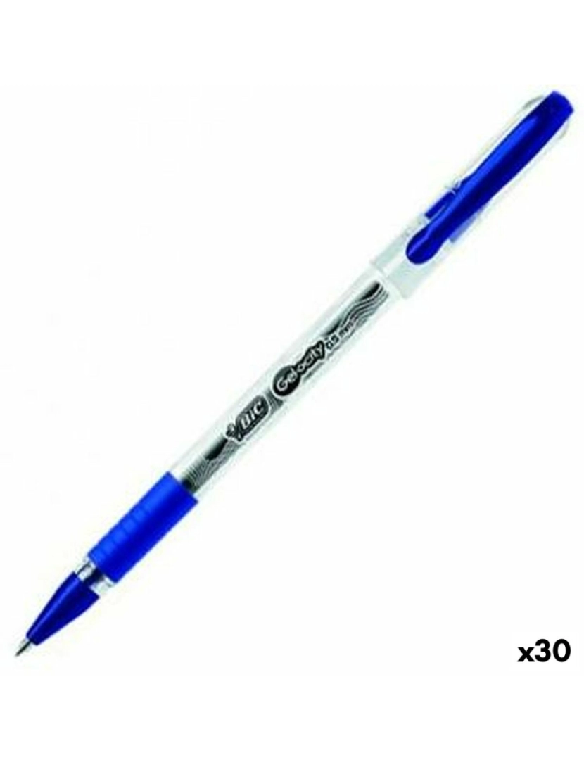 Bic - Esferográfica de gel Bic Ocity Stic Azul 0,5 mm (30 Unidades)