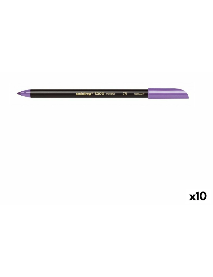 Edding - Rotulador Edding 1200 Metallic Violeta (10 Unidades)