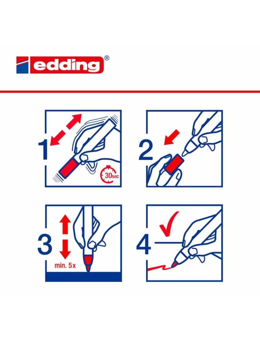 imagem de Marcadores de giz líquido Edding 4095 Vermelho (10 Unidades)4