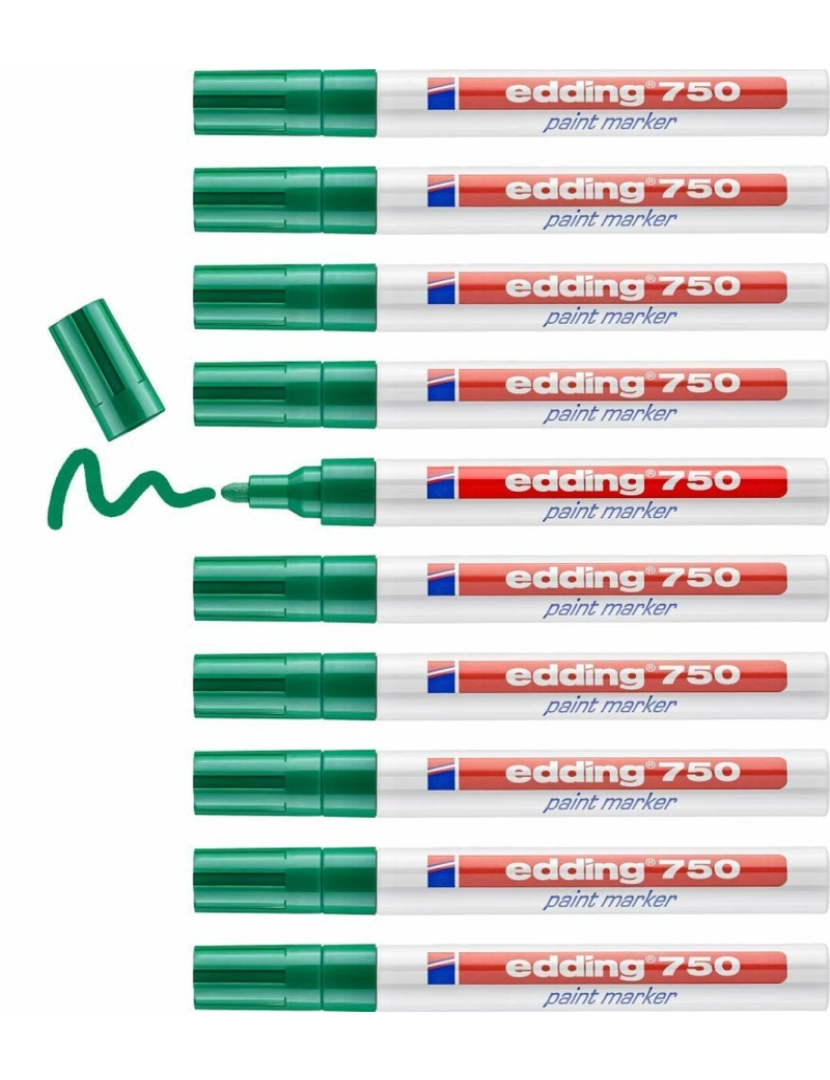 imagem de Rotulador permanente Edding 750 Verde (10 Unidades)3