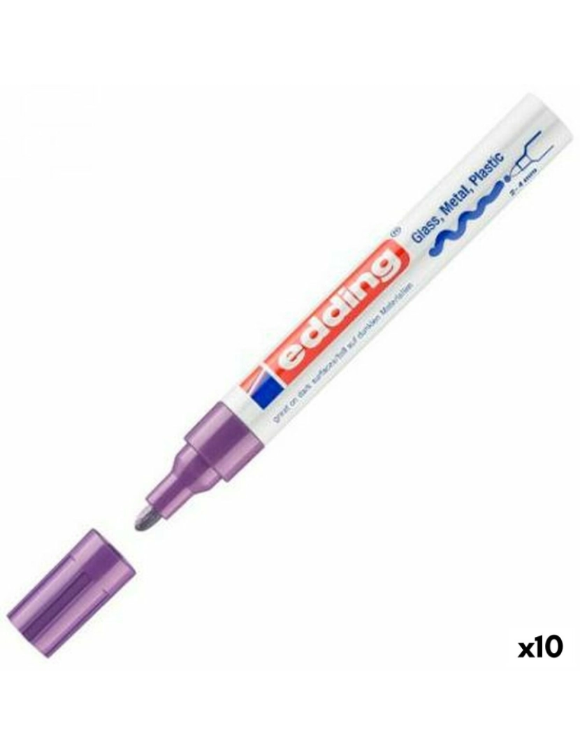 Edding - Rotulador permanente Edding 750 Violeta (10 Unidades)