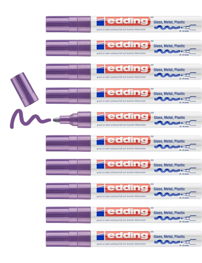 imagem de Rotulador permanente Edding 750 Violeta (10 Unidades)3