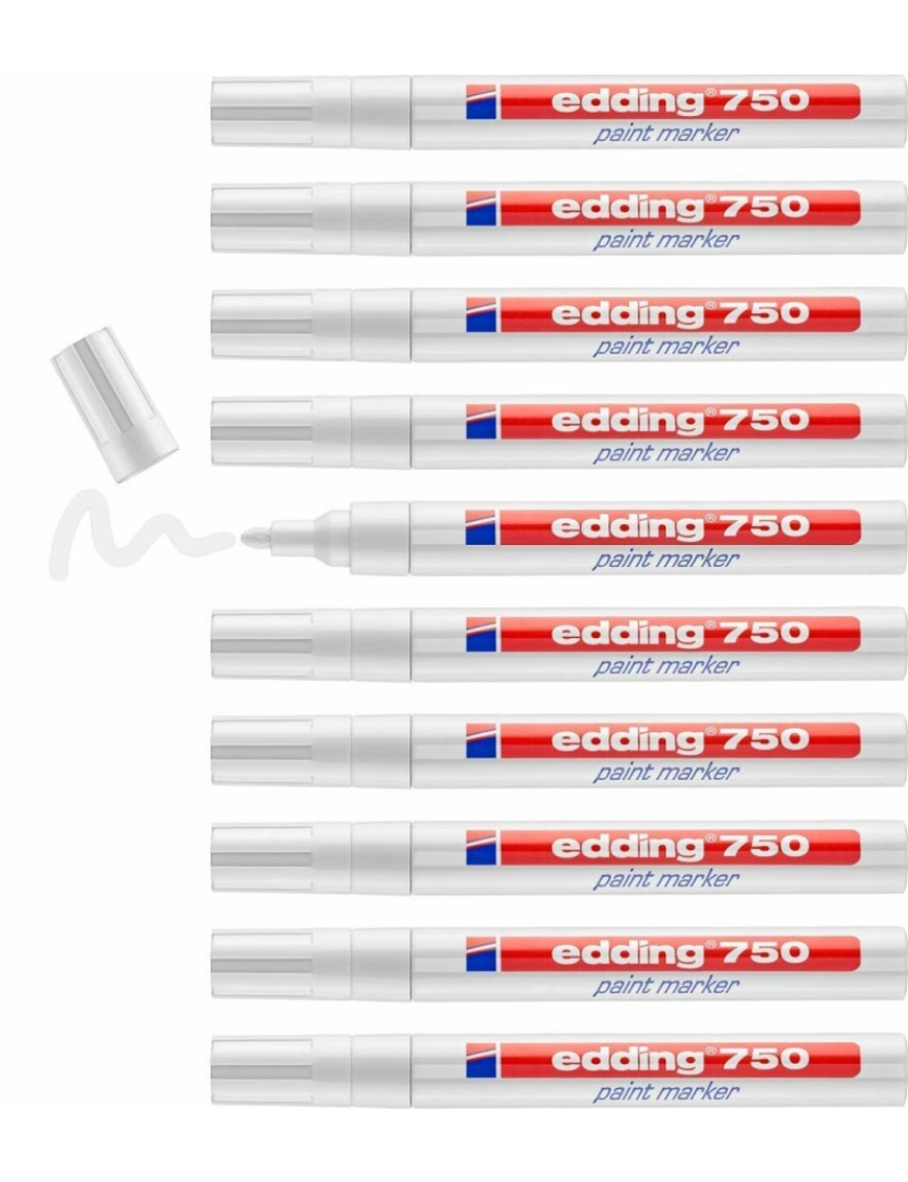 imagem de Rotulador permanente Edding 750  Branco (10 Unidades)3