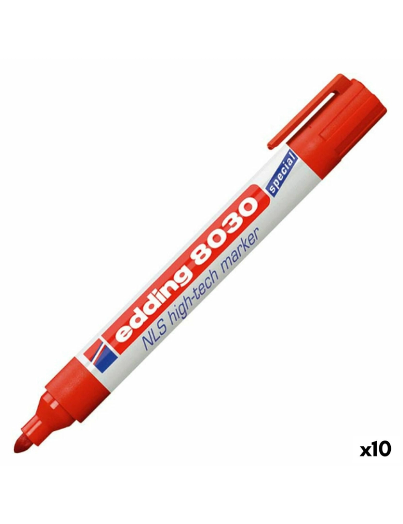 imagem de Rotulador permanente Edding e-8030 Vermelho (10 Unidades)1