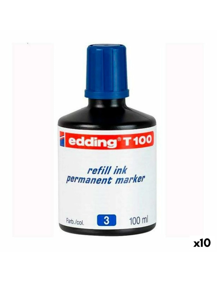 Edding - Tinta de recarga Edding T100 Permanente 100 ml (10 Unidades)