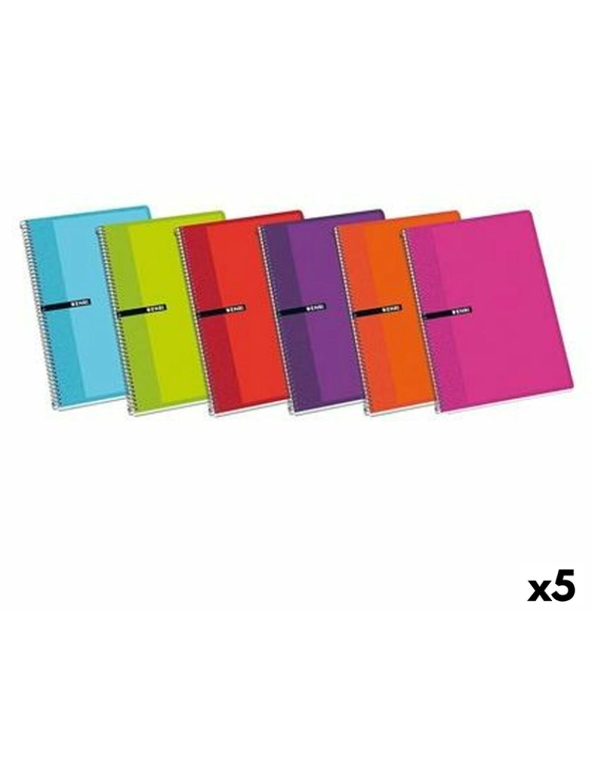 Enri - Caderno ENRI Multicolor Din A4 80 Folhas (5 Unidades)