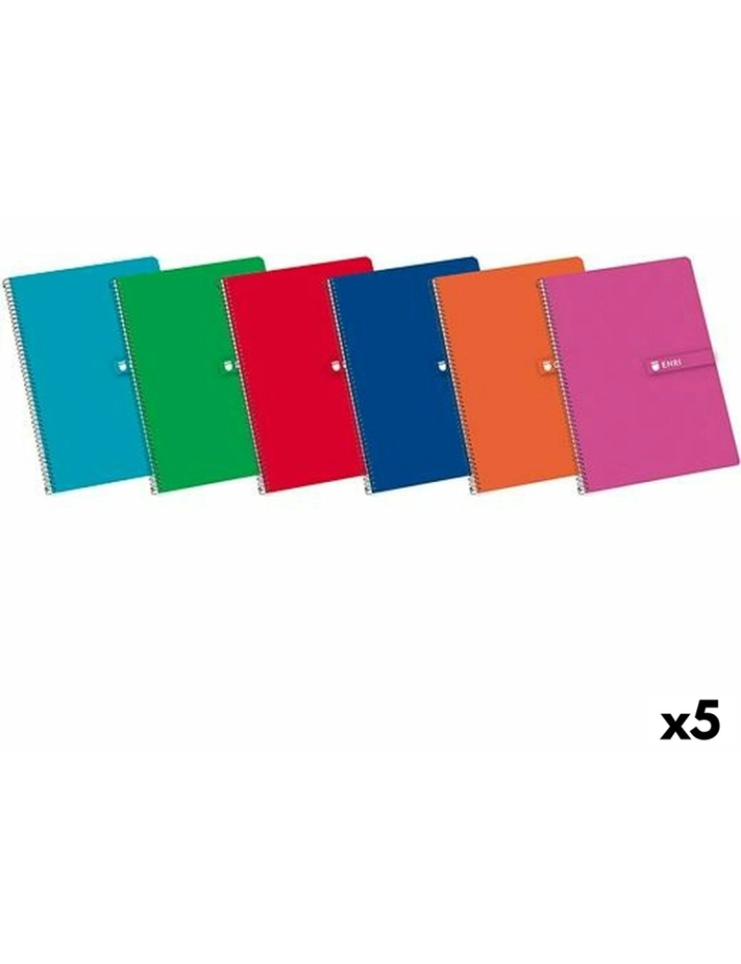 Enri - Caderno ENRI A4 80 Folhas (5 Unidades)