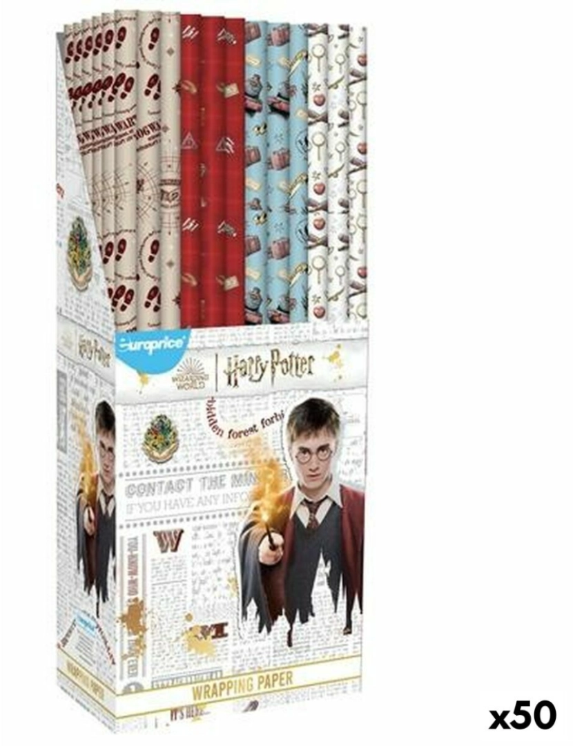 Harry Potter - Papel de Embrulho Harry Potter 70 x 200 cm (50 Unidades)