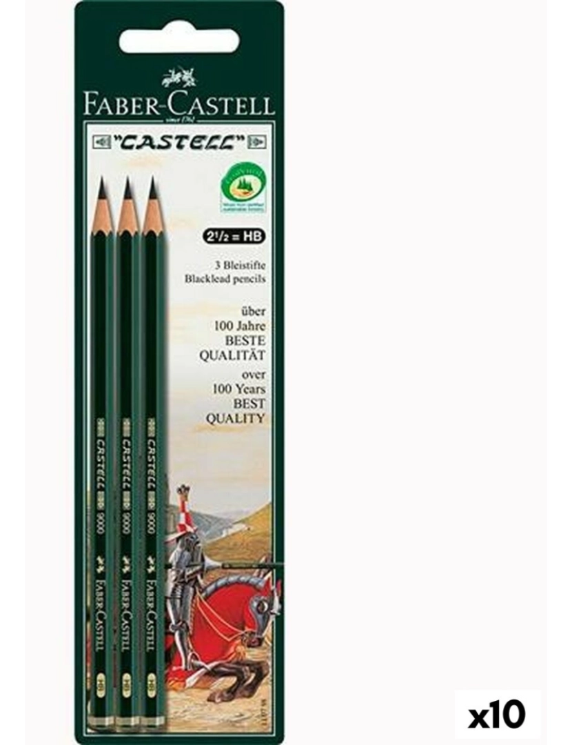 imagem de Conjunto de Lápis Faber-Castell Sextavado HB (10 Unidades)1