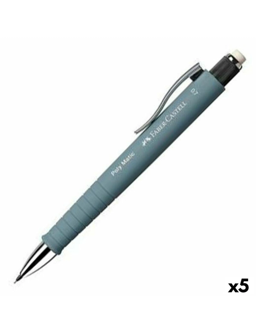 Faber-Castell - Porta-minas Faber-Castell Poly Matic Cinzento 0,7 mm (5 Unidades)