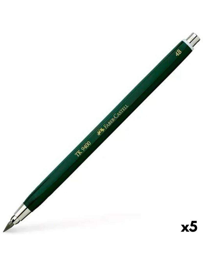 Faber-Castell - Porta-minas Faber-Castell Tk 9400 3 Verde (5 Unidades)