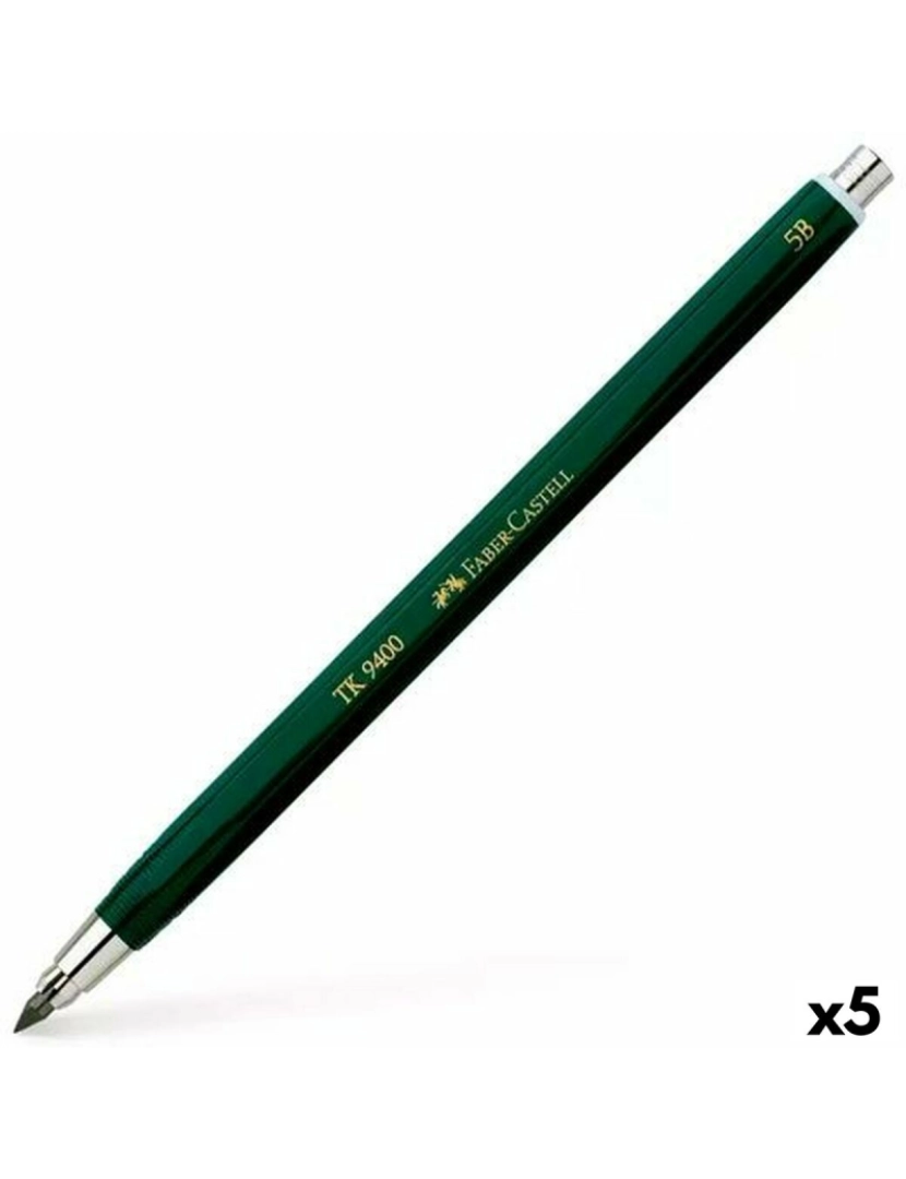 Faber-Castell - Porta-minas Faber-Castell Tk 9400 3 Verde (5 Unidades)