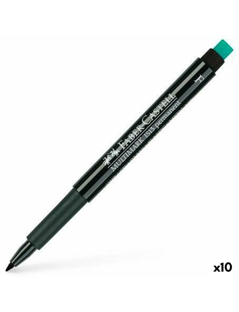 Faber-Castell - Rotulador permanente Faber-Castell Multimark 1513 F Preto (10 Unidades)