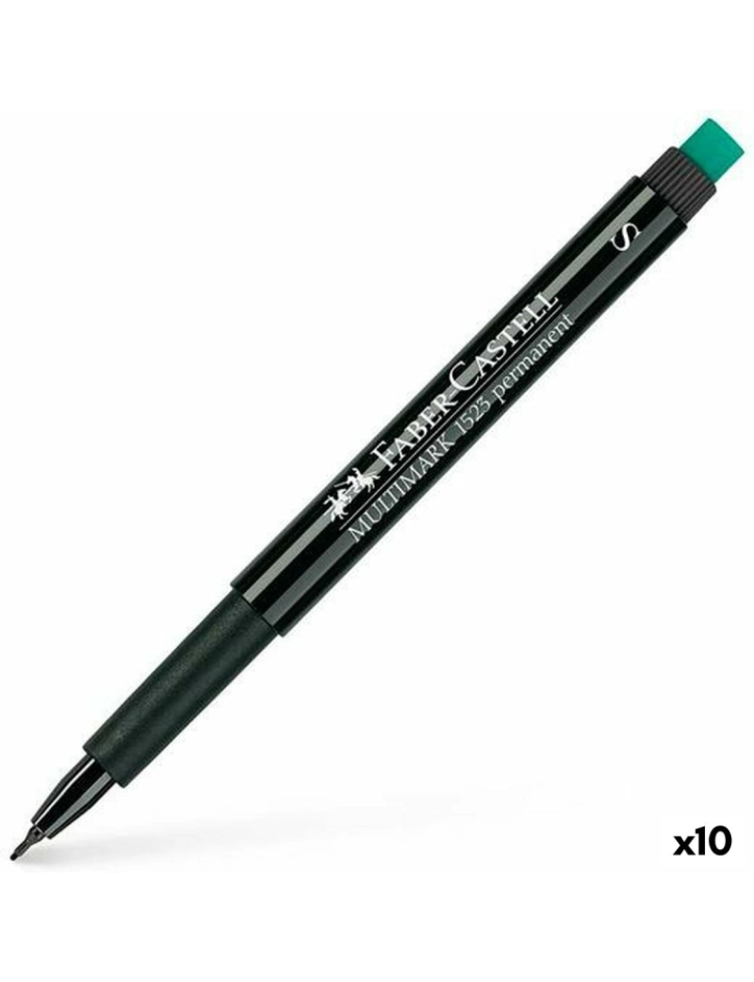 Faber-Castell - Rotulador permanente Faber-Castell Multimark 1523 S Preto (10 Unidades)