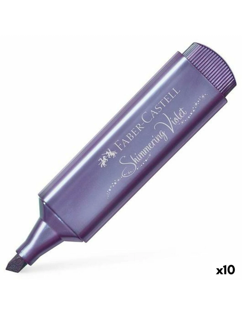 Faber-Castell - Marcador Fluorescente Faber-Castell Textliner 46 Violeta 10 Unidades