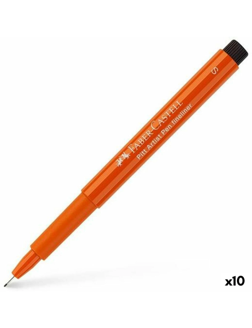 imagem de Rotuladores Faber-Castell Pitt Artist Fineliner S Laranja escuro (10 Unidades)1