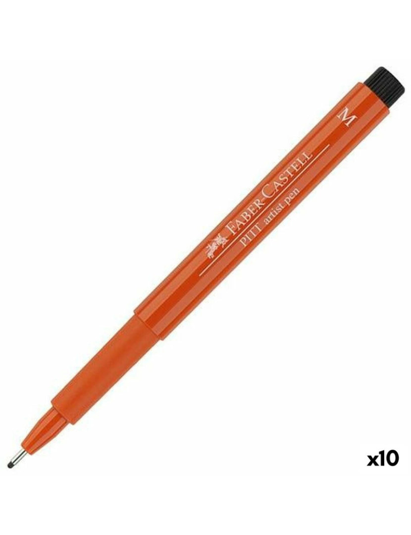 Faber-Castell - Rotuladores Faber-Castell Pitt Artist Fineliner M Laranja escuro (10 Unidades)