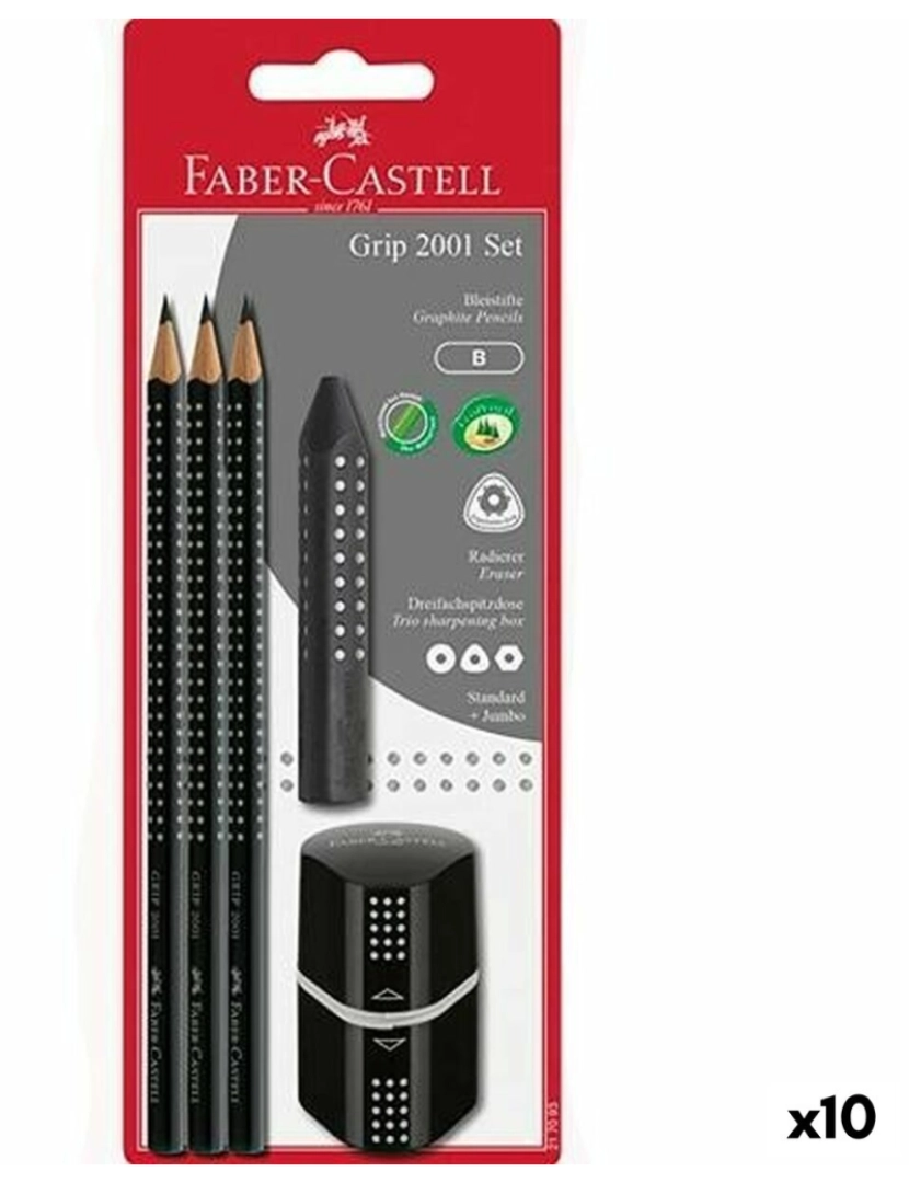 Faber-Castell - Conjunto de Lápis Faber-Castell Preto (5 Unidades) (10 Unidades)