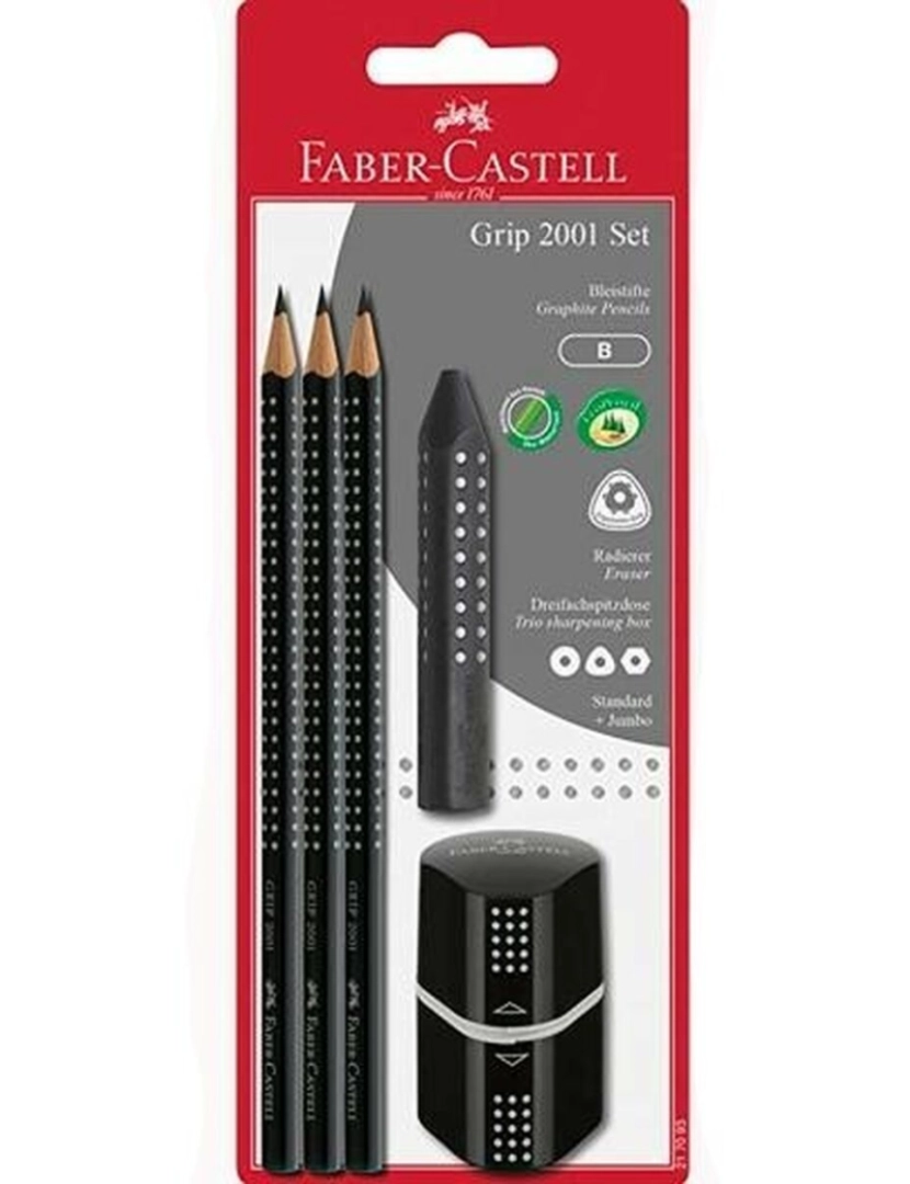 imagem de Conjunto de Lápis Faber-Castell Preto (5 Unidades) (10 Unidades)2