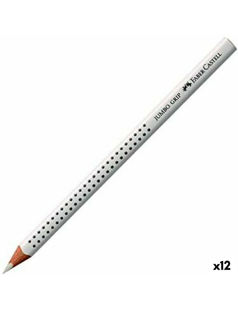 Faber-Castell - Lápis de cores Faber-Castell Jumbo Grip Branco (12 Unidades)